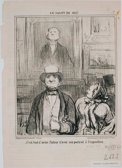 1857年のサロン-どうして、このセラーには… 作： Honoré Daumier